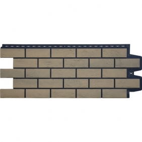 Цокольный Grand Line Состаренный кирпич Design Plus солома с черным швом